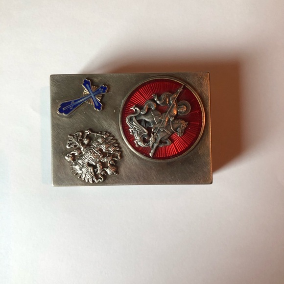 Antique fabrege match box in Sterling silver - Picture 2 of 7